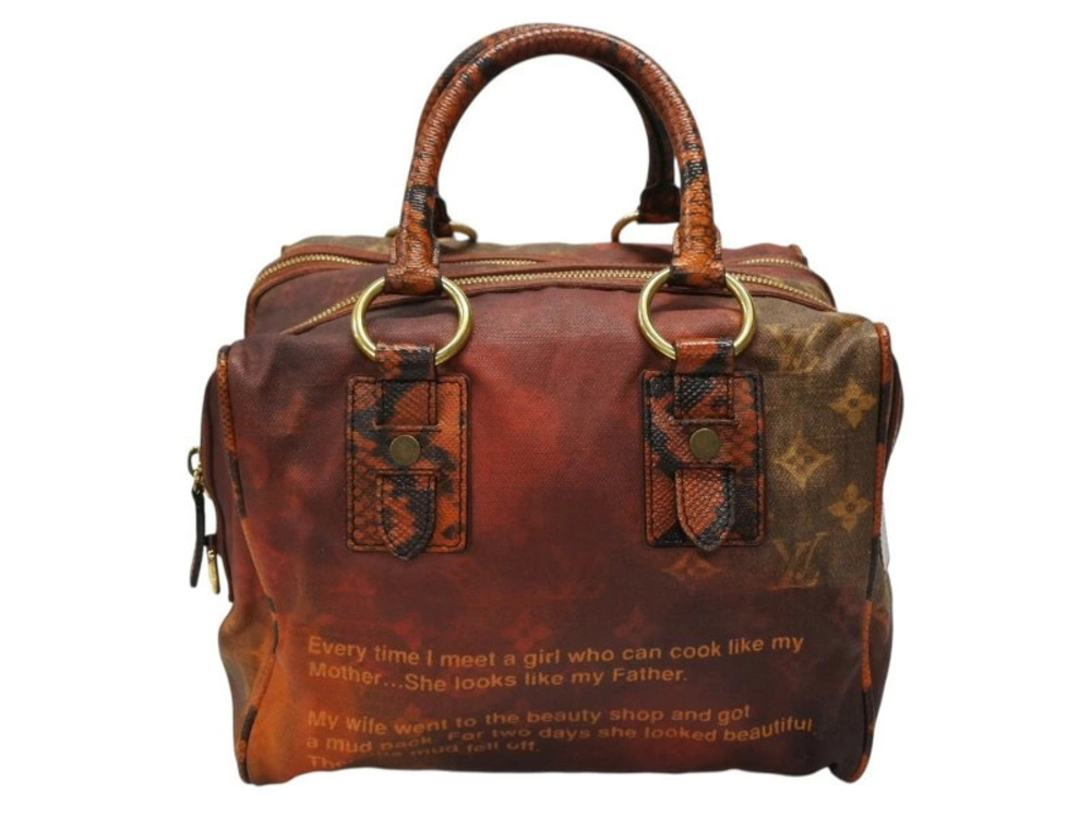 Louis Vuitton Monogram Richard Prince Jokes Crazy Handbag Rouge